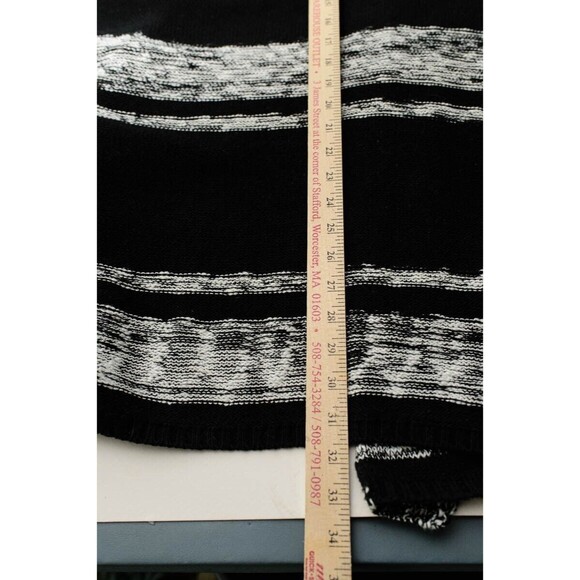 Chico's womens short sleeve knit open cardigan black and white L - Picture 7 of 7